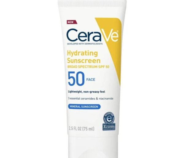 CeraVe Hydrating Mineral Sunscreen SPF 50 Face, 75ML USA