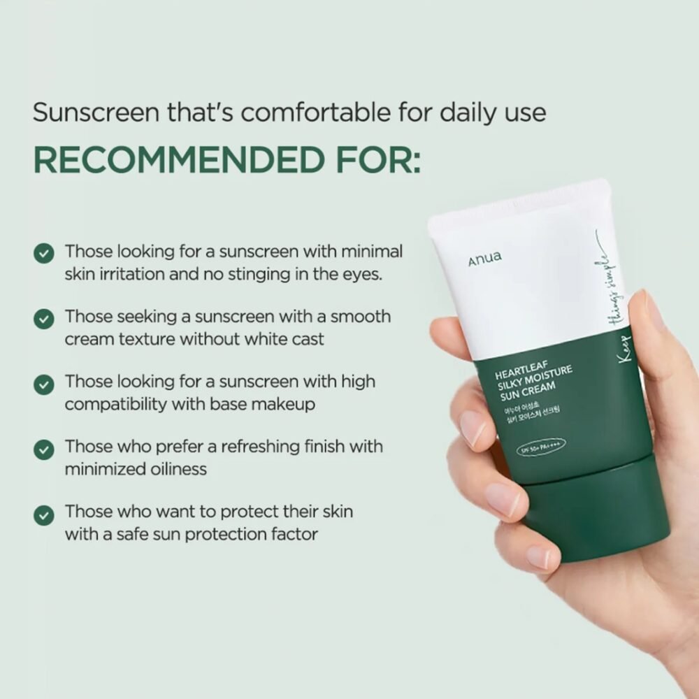 Anua Silky Moisture Sun Cream 50ml