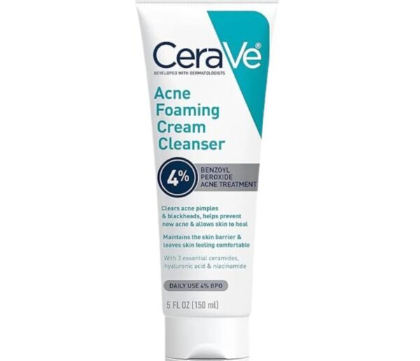 CeraVe Acne Foaming Cream Cleanser 4% Benzoyl Peroxide 150ml (USA)