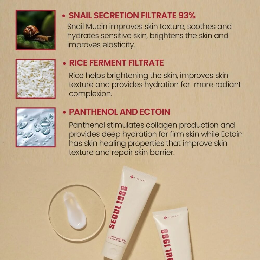 SEOUL 1988 Snail Mucin 93% + Rice Cream