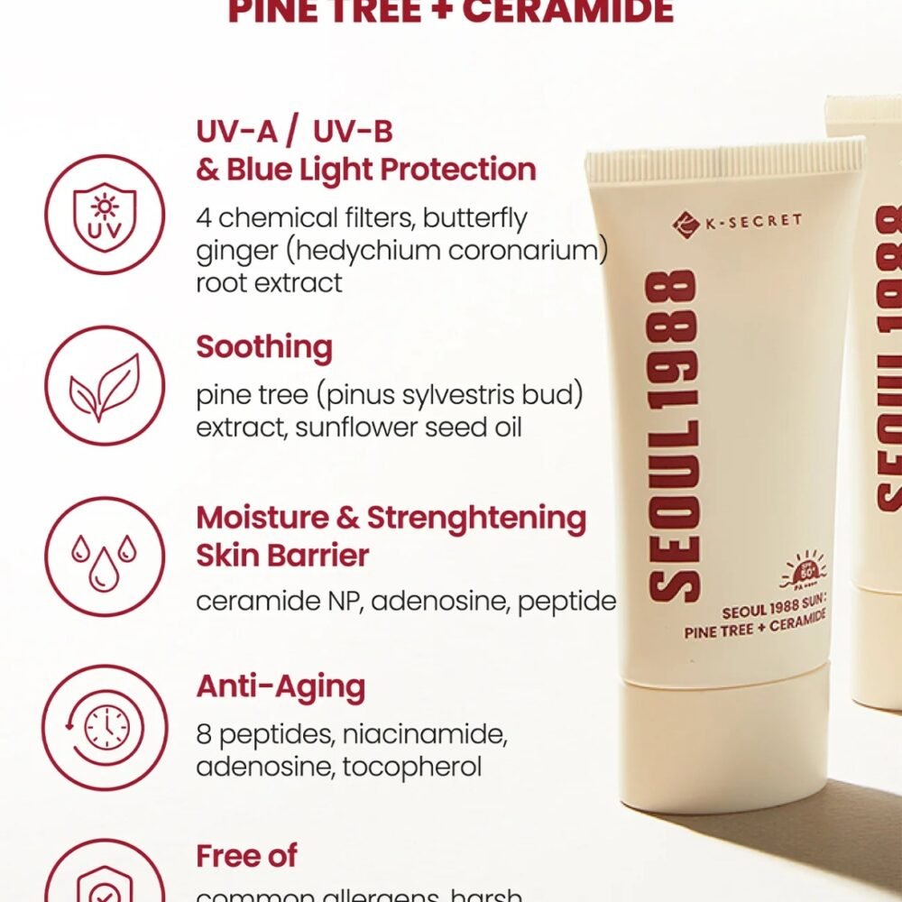 SEOUL 1988 Sun – Pine Tree + Ceramide SPF50+ PA++++