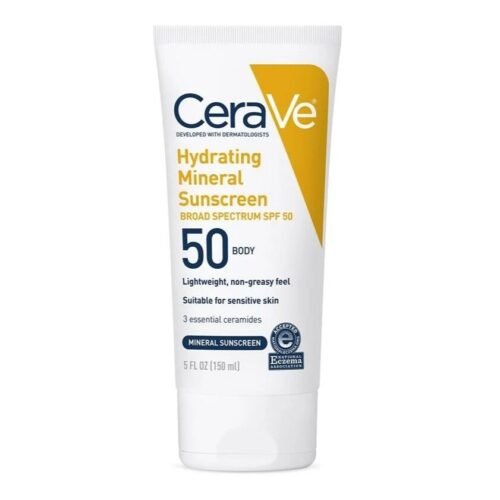 CeraVe Hydrating Mineral Sunscreen SPF 50 for Body