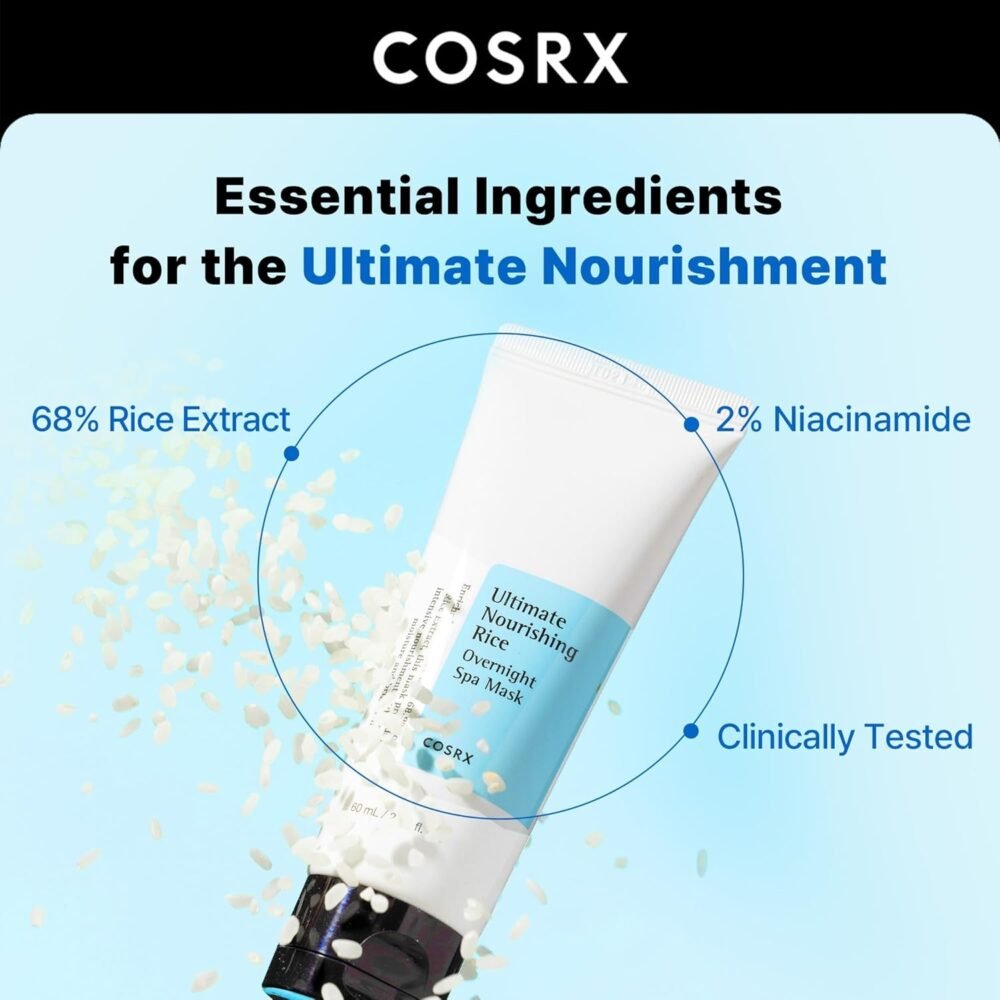 COSRX Ultimate Nourishing Rice Overnight Spa Mask – 60ml