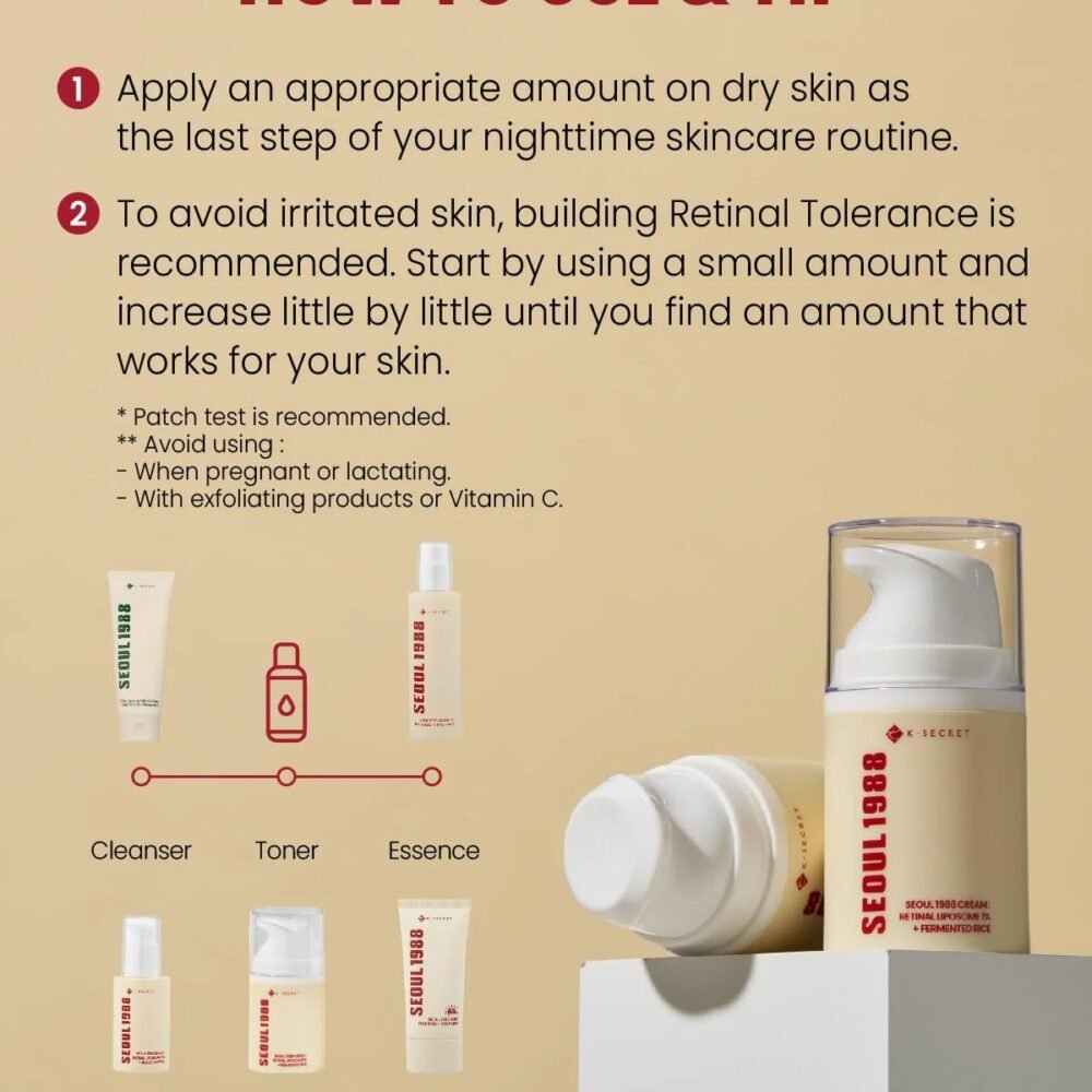K Secret Seoul 1988 Cream Retinal Liposome 1% + Fermented Rice 50ML
