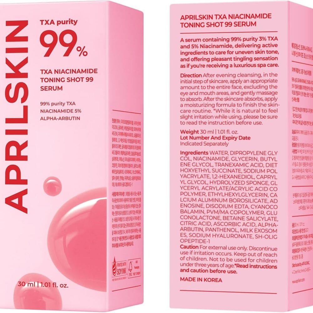 Aprilskin TXA Niacinamide Toning Shot 99 Serum