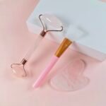 Gua Sha, Jade Roller & Brush Set