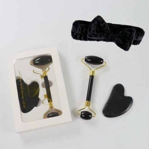 Jade Roller, Gua Sha Set & Headband