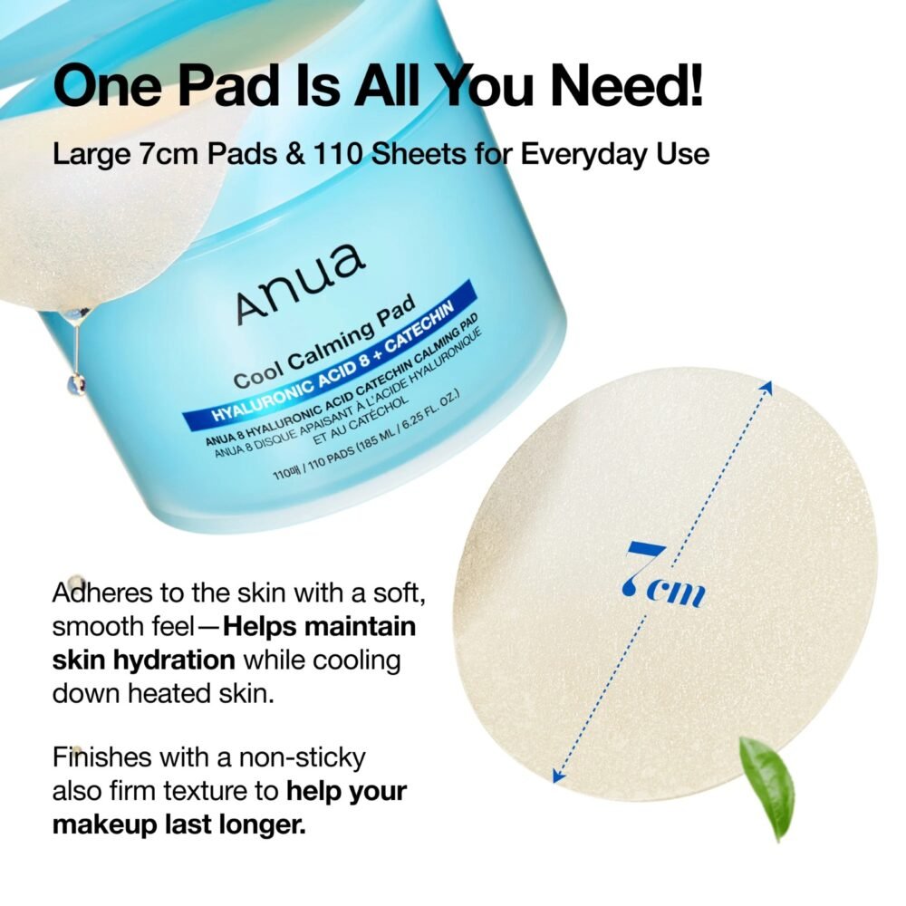 Anua 8 Hyaluronic Acid Catechin Calming Pad