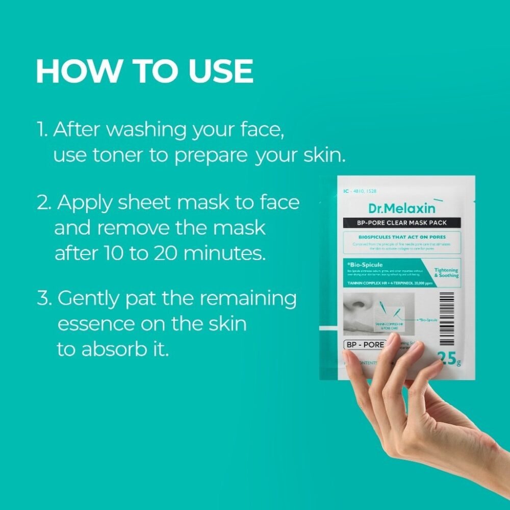 Dr. Melaxin BP Pore Clear Mask (1 Sheet)
