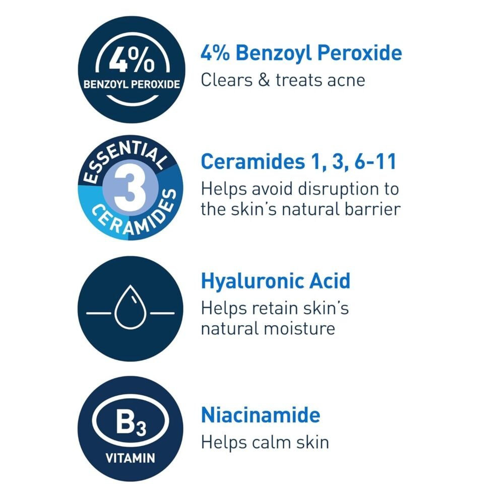 Cerave Acne Foaming Cream Wash 10% 150Ml