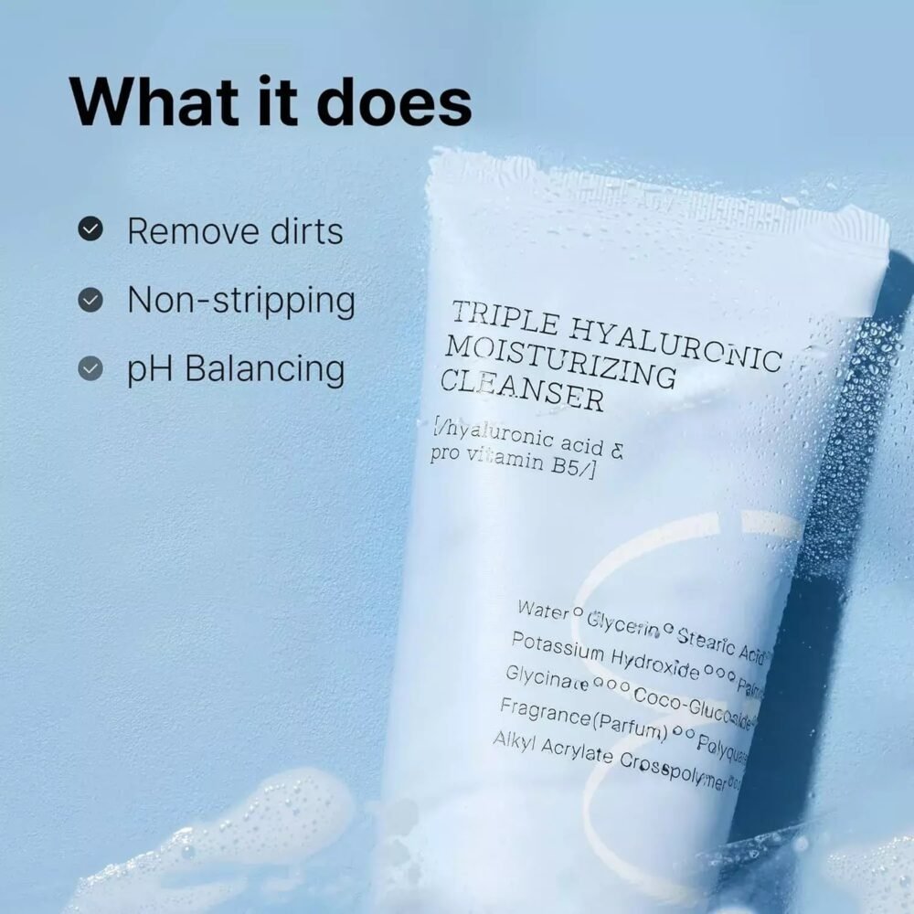 Cosrx Hydrium Triple Hyaluronic Moisturizing Cleanser (150ml)