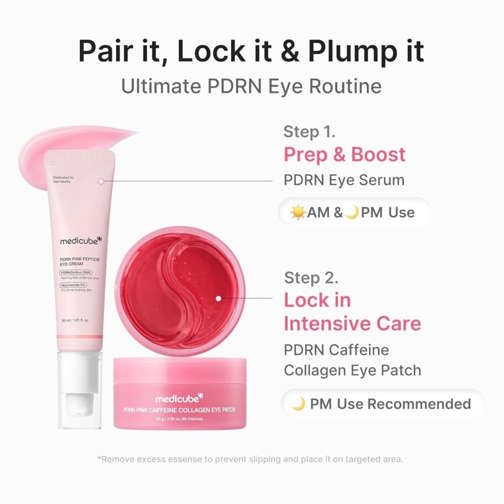 Medicube PDRN Pink Caffeine Collagen Eye Patch (60 patches / 85g)