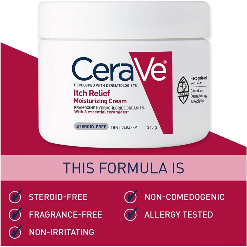 CeraVe Itch Relief Moisturizing Cream (12oz / 340g) USA