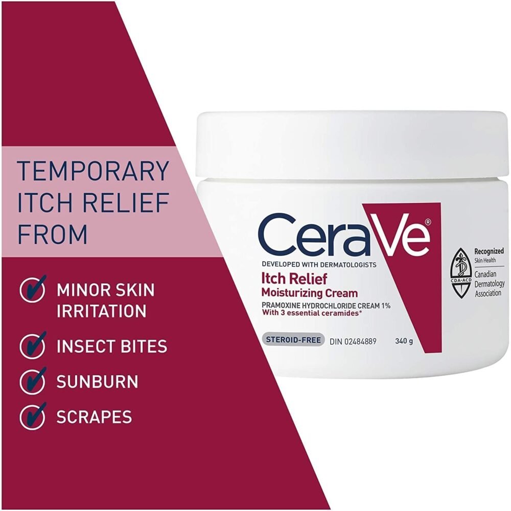 CeraVe Itch Relief Moisturizing Cream (12oz / 340g) USA