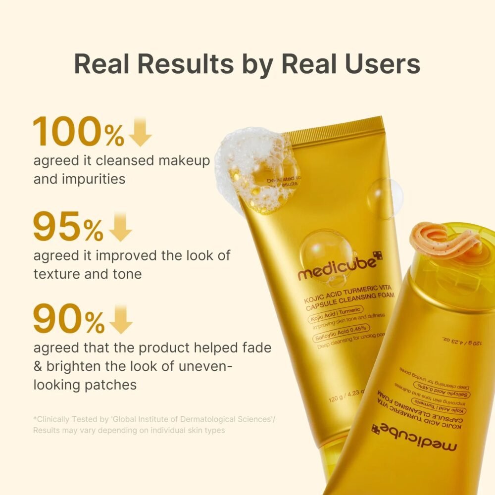 Medicube Kojic Acid Turmeric Vita Capsule Cleansing Foam (120g)