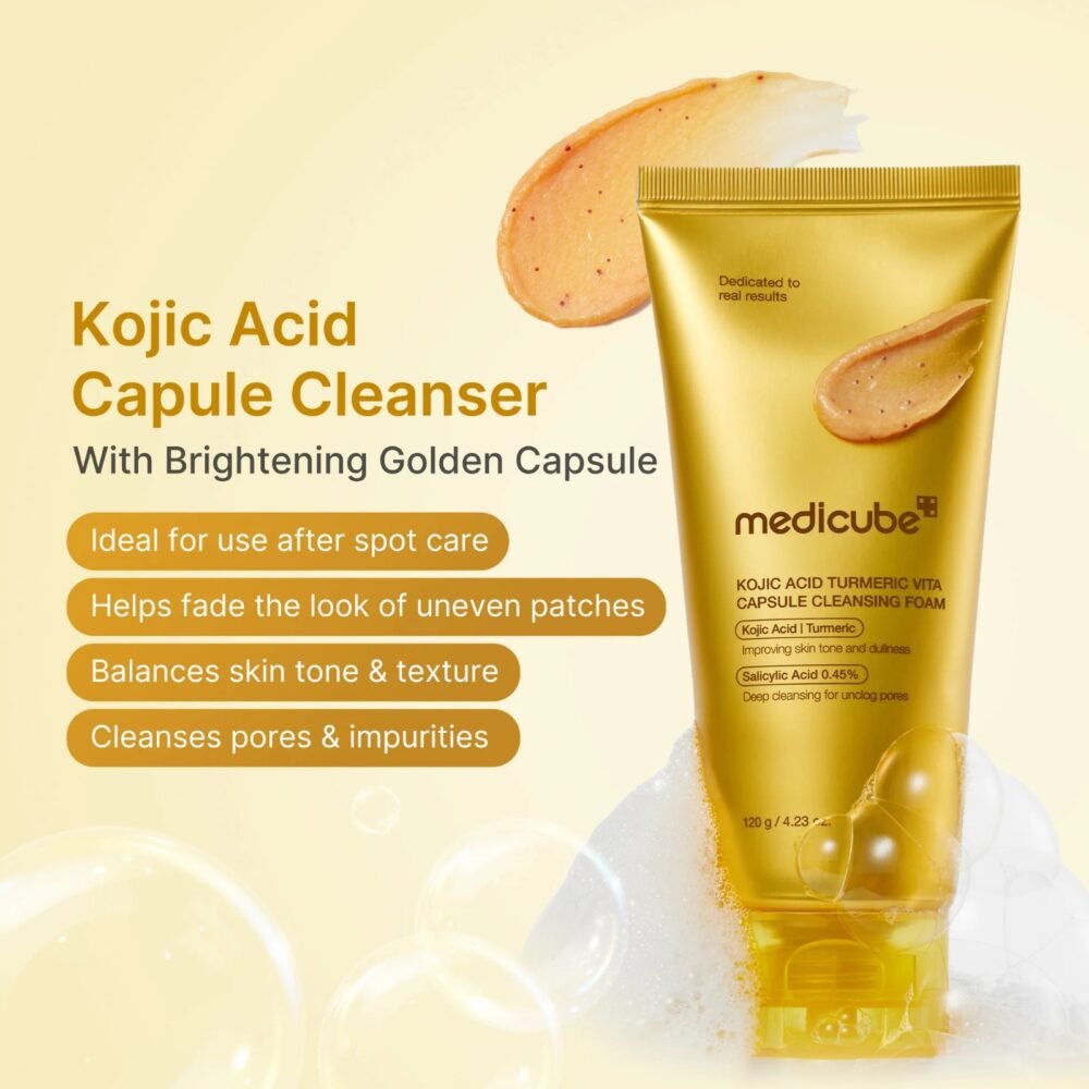Medicube Kojic Acid Turmeric Vita Capsule Cleansing Foam (120g)