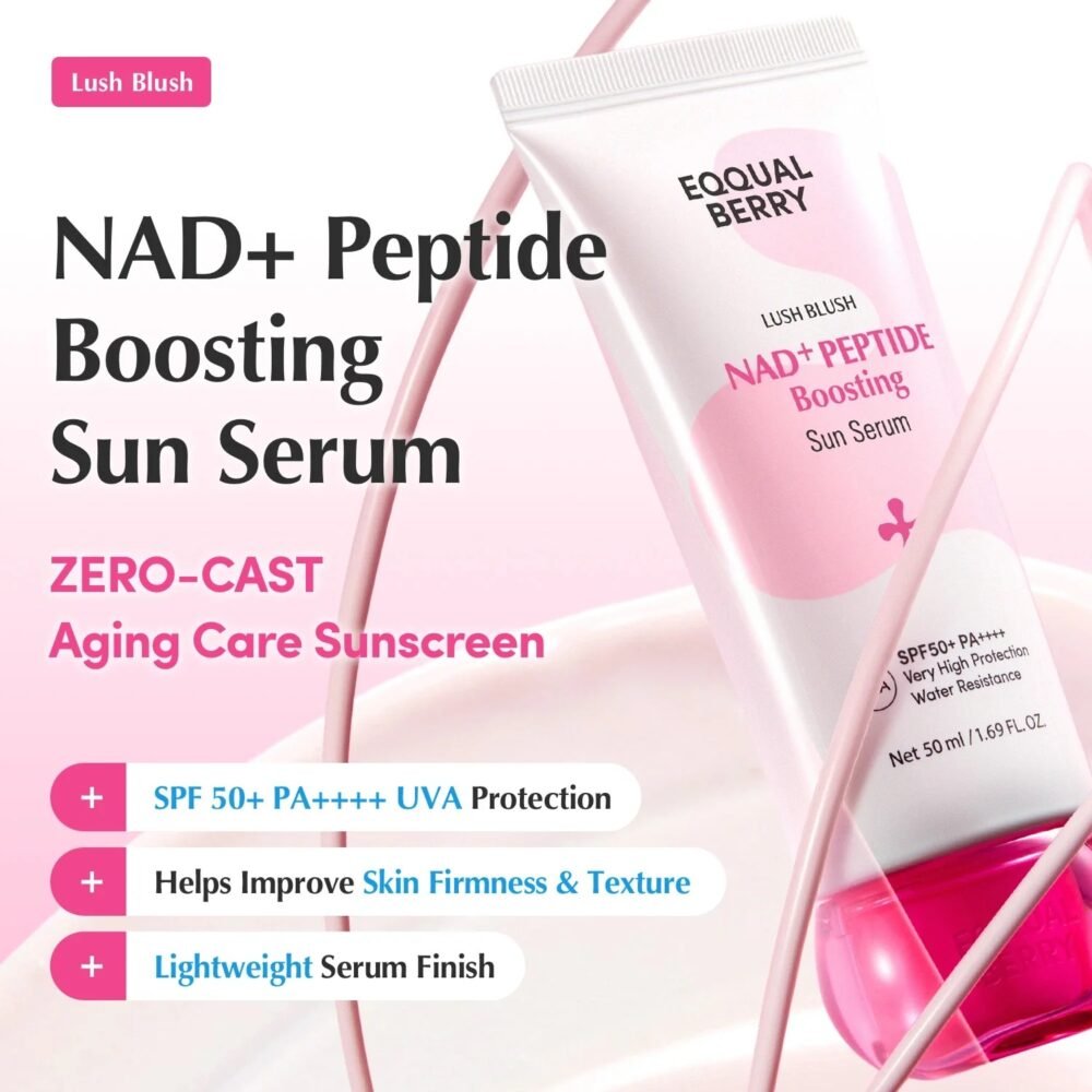 Eqqualberry NAD+ Peptide Boosting Sun Serum SPF50+ PA++++ (50mL)